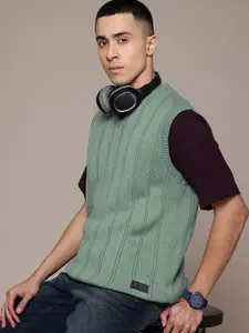 The Roadster Lifestyle Co. Self-Striped Sweater Vest