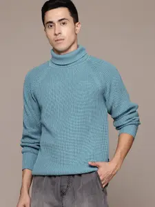 The Roadster Lifestyle Co. Men Ribbed Acrylic Pullover