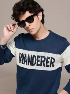 The Roadster Lifestyle Co. Men Typography Acrylic Pullover