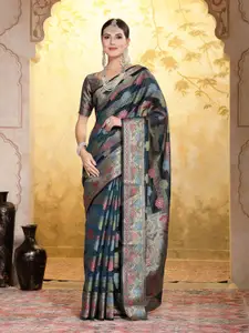 Stylum Ethnic Motifs Woven Design Zari Organza Banarasi Saree