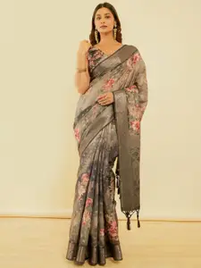 Soch Ethnic Motifs Printed Zari Saree
