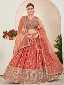 CHANSI Embroidered Ready to Wear Lehenga & Blouse With Dupatta