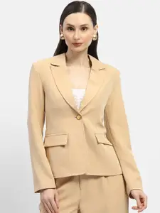 Madame Women Notched Lapel Collar Single-Breasted Blazer