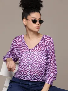 Roadster Sheer Printed Casual Shirt