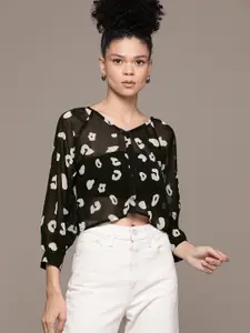 Roadster Sheer Printed Casual Shirt