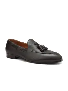 ROSSO BRUNELLO Men Textured Formal Slip-On Shoes