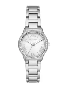 Michael Kors Sage Women Embellished Dial & Stainless Steel Analogue Watch MK4824