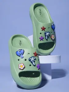 Action Women Applique Detailed Sliders