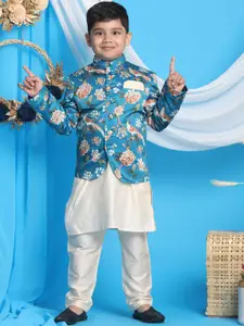 VASTRAMAY Boys Long Sleeves Kurta with Pyjamas