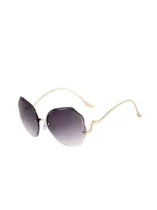 The Tinted Story Women Oversized Sunglasses with UV Protected Lens-TTS86 BL