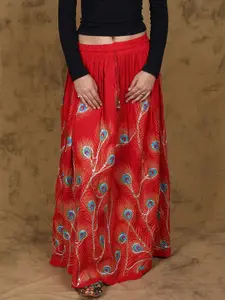 Exotic India Embroidered 
A-Line Maxi Skirts