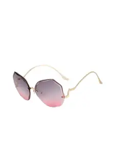 The Tinted Story Women Hexagon Retro Sunglasses with UV Protected Lens TTS86 PUL