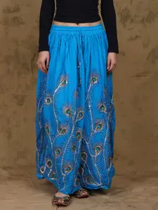 Exotic India Embroidered 
A-Line Maxi Skirts