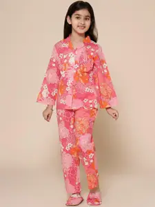 PICCOLO Girls Printed Pure Cotton Night Suit