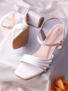 TRASE Open Toe Block Heels