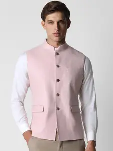 Van Heusen Checked Nehru Jacket