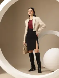 Chemistry Women Tie-Up Detail Pencil Skirt