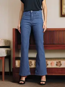 all about you Women Slim Bootcut Fit High-Rise Light Fade Stretchable Jeans