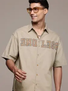 WROGN Printed Oversized Pure Casual Shirt