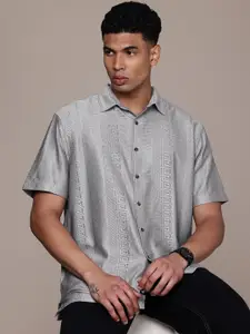 WROGN Self Design Casual Shirt