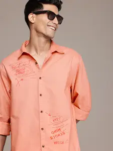 WROGN Men Pure Cotton Printed Casual Shirt