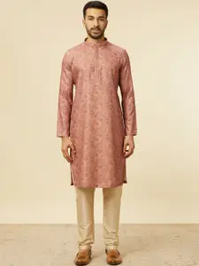 Manyavar Floral Printed Kurta with Pyjamas