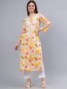 Seva Chikan Floral Embroidered Lucknowi Chikankari Kurta