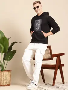 Mast & Harbour Men Printed Hooded Sweatshirt