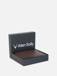 Allen Solly Brand Logo Textured Leather Two Fold Wallet