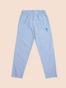 U.S. Polo Assn. Kids Boys Comfort Mid-Rise Cotton Regular Trousers