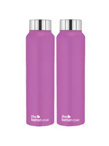 The Better Home Purple 2 Pieces Stainless Steel Water Bottle