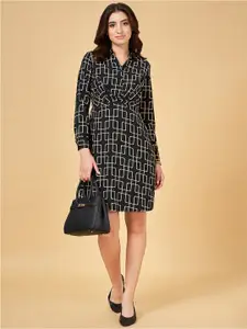 Annabelle by Pantaloons Abstract Print Casual Shirt Dress