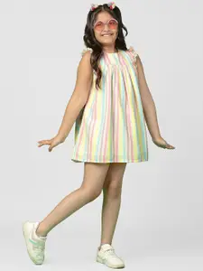 Somersault Girls Striped A-Line Mini Dress