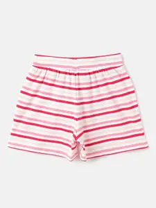 United Colors of Benetton Girls Striped Pure Cotton Shorts