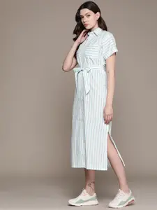 Roadster Striped Shirt Midi Dress