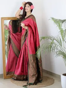 Glorisa Ethnic Motifs Zari Pure Silk Paithani Saree
