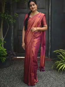 Glorisa Ethnic Motifs Zari Pure Silk Kanjeevaram Saree