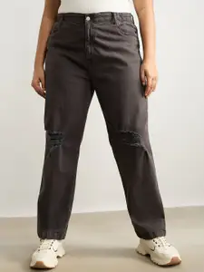 FREAKINS Women High-Rise Clean Look Heavy Fade Stretchable Jeans