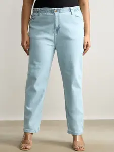 FREAKINS Women Plus Size High-Rise Stretchable Heavy Fade Jeans