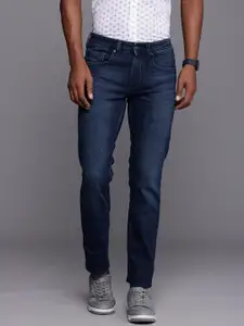 Louis Philippe Jeans Men Slim Fit Low-Rise Light Fade Stretchable Jeans