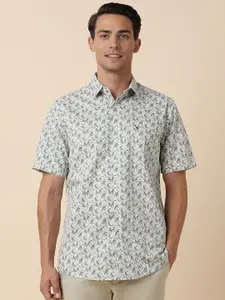 Allen Solly Slim Fit Floral Printed Spread Collar Short Sleeves Cotton Casual Shirt