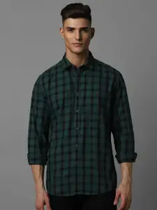 Louis Philippe Jeans Slim Fit Opaque Checked Cotton Casual Shirt