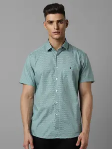Louis Philippe Sport Geometric Printed Slim Fit Cotton Casual Shirt