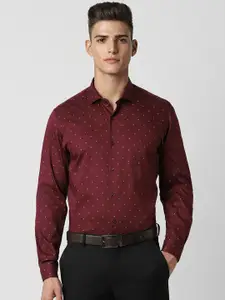 Peter England Slim Fit Cotton Printed Formal Shirt