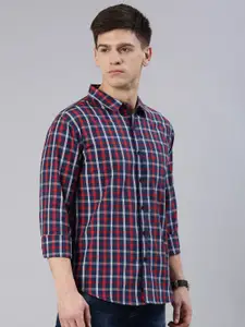 Metronaut Slim Fit Opaque Checked Cotton Casual Shirt