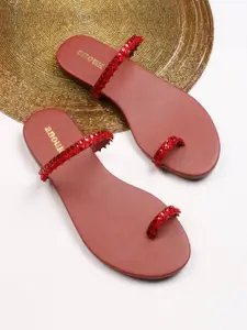 Anouk Embellished One Toe Flats