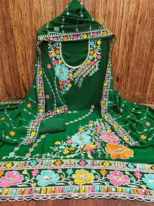 Lilots Floral Embroidered Unstitched Dress Material