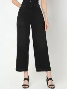 Vero Moda Women Wide Leg Pure Cotton High-Rise Jeans