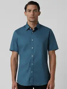 Van Heusen Sport Slim Fit Opaque Abstract Printed Cotton Casual Shirt