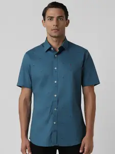 Van Heusen Sport Slim Fit Abstract Printed Pure Cotton Casual Shirt